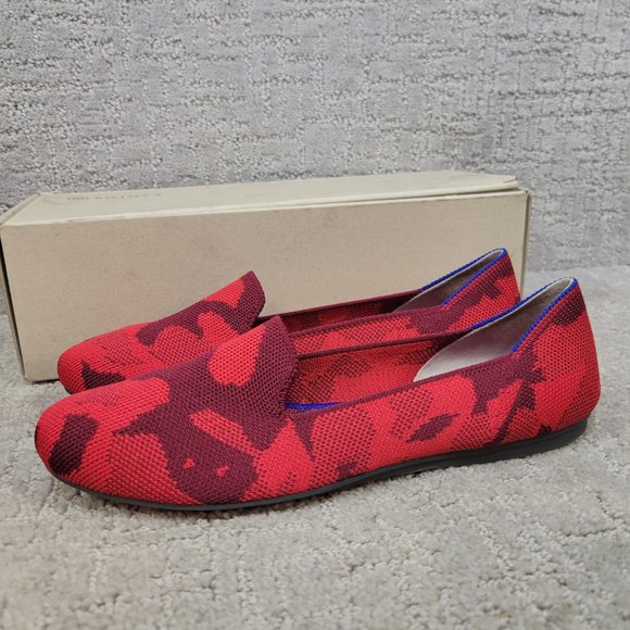 Rothy's The Loafer Red Camo Slip On Shoes Women's Size US 7.5, 8, 8.5 NEW - Picture 4 of 10